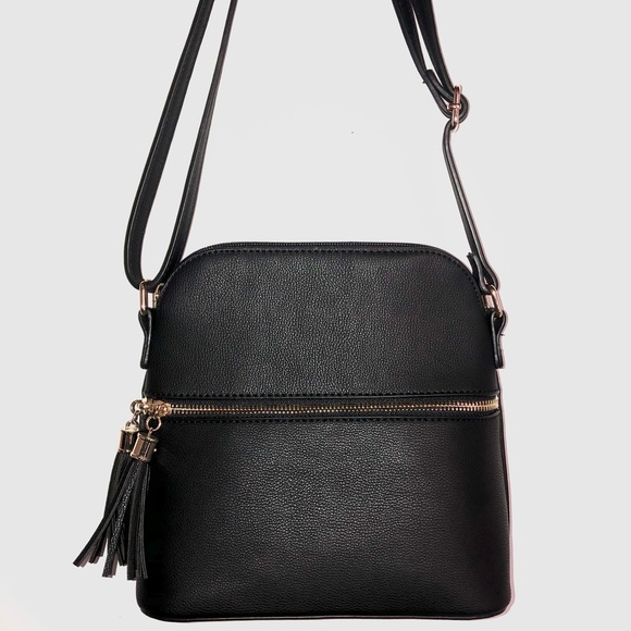 Handbags - Black shoulder crossbody faux leather bag